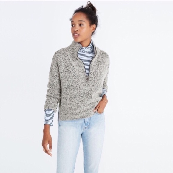Madewell Sweaters - Madewell Marled Half Zip Sweater